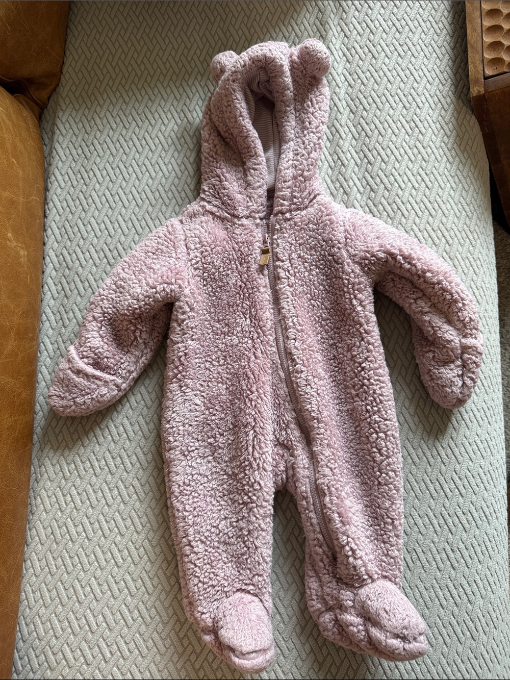 Carter’s Cozy Pink Teddy Sherpa One-Piece for Baby